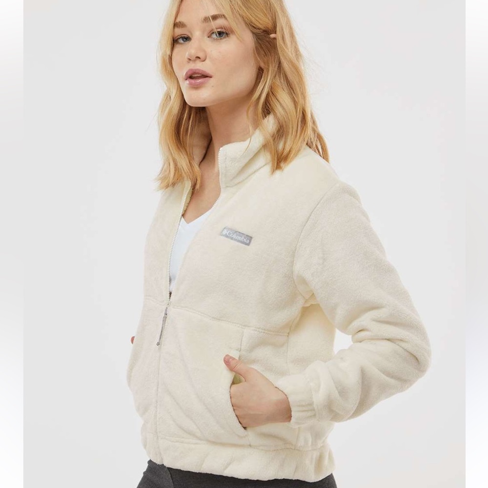 Columbia Women's Fireside Fleece Hoodie Women’s S Cream Full Zip